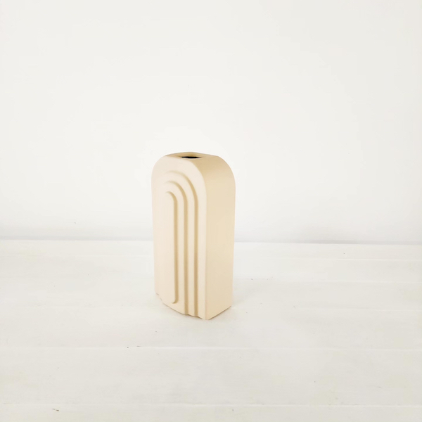 Arched Ceramic Vase - Biscuit